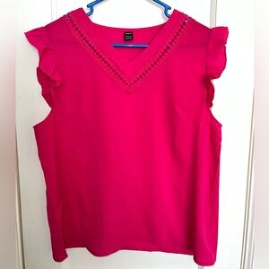 Shein Pink Floral Women’s Blouse. Like new condition. Size XL